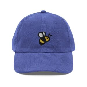 Bee Embroidery Cap Purple