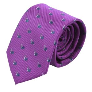 Snail Patterned Tie Purple